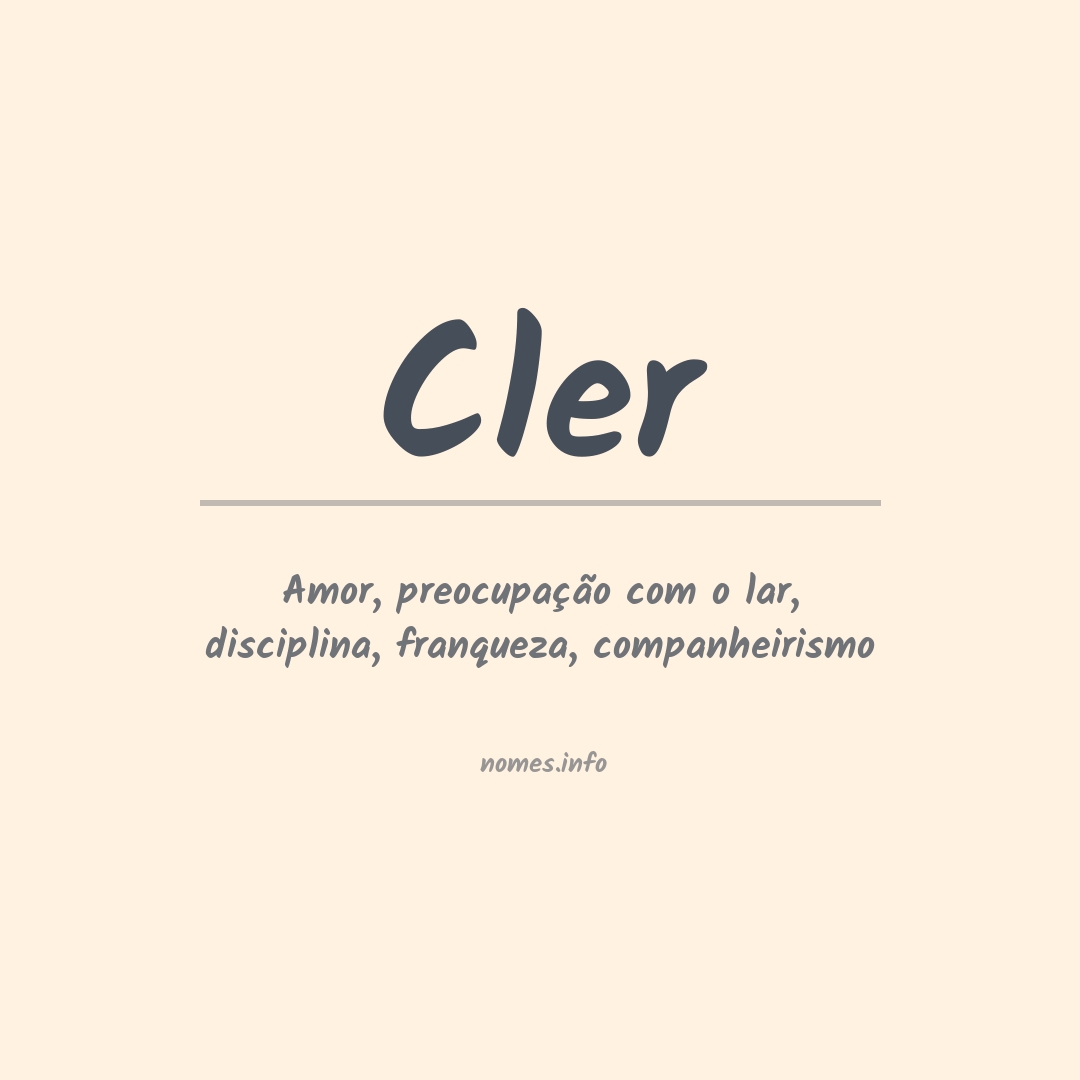 Significado do nome Cler