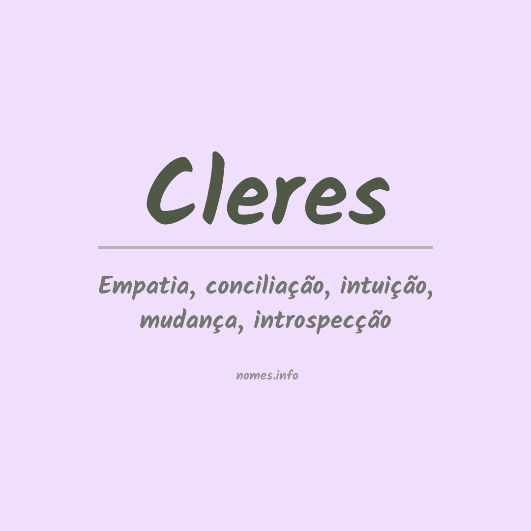Significado do nome Cleres