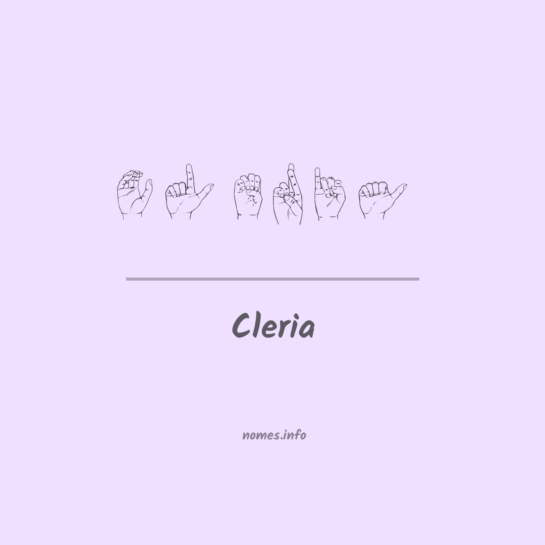 Cleria em Libras