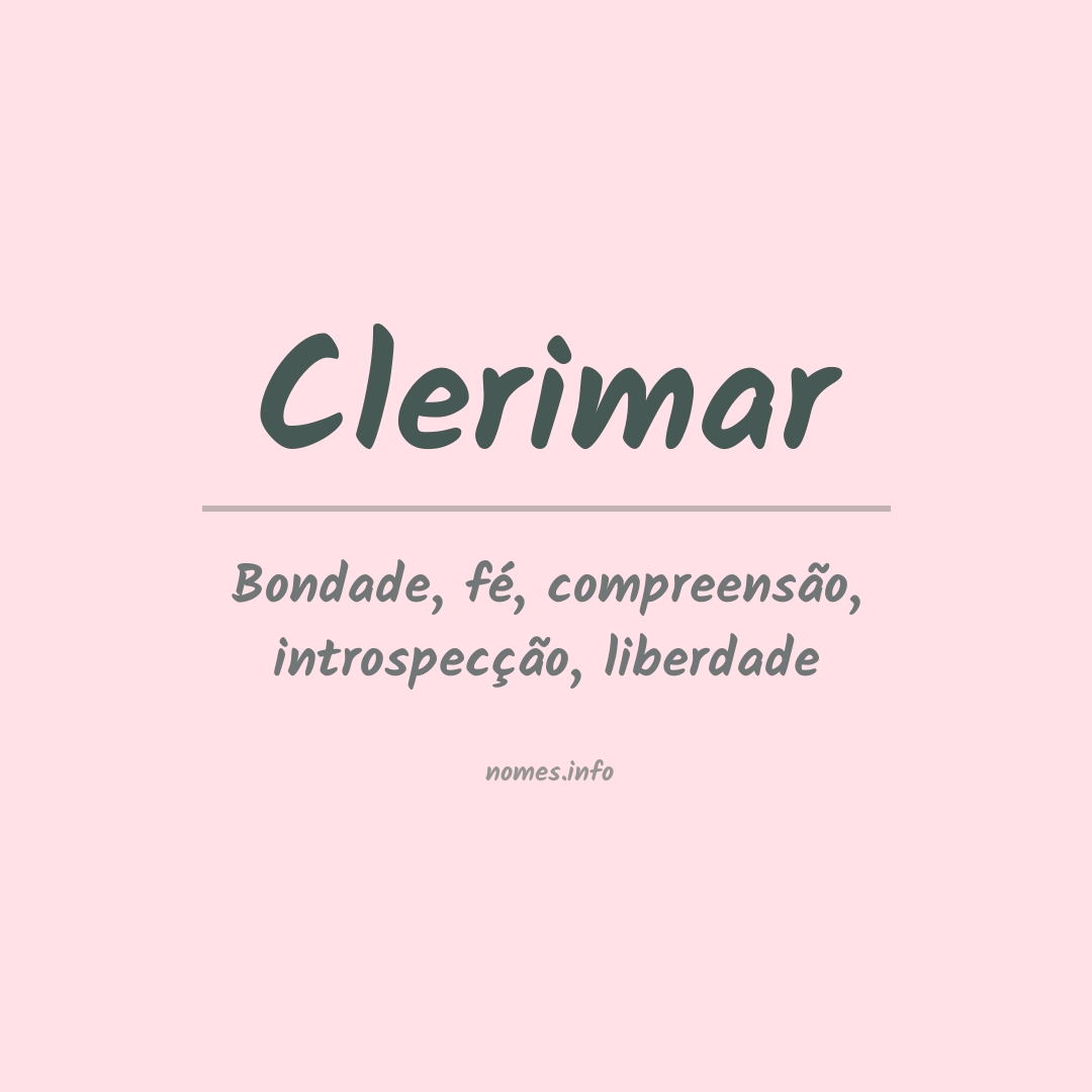 Significado do nome Clerimar