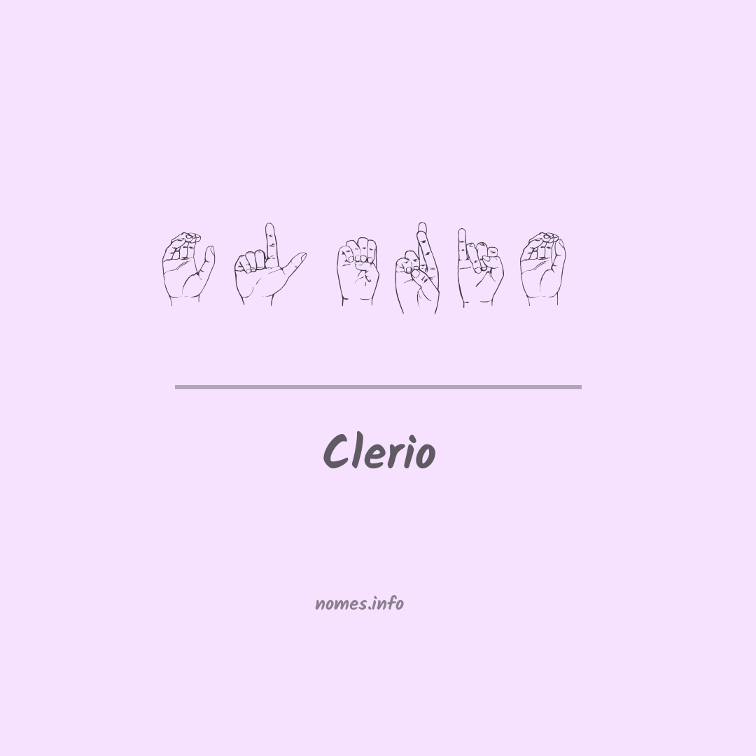 Clerio em Libras