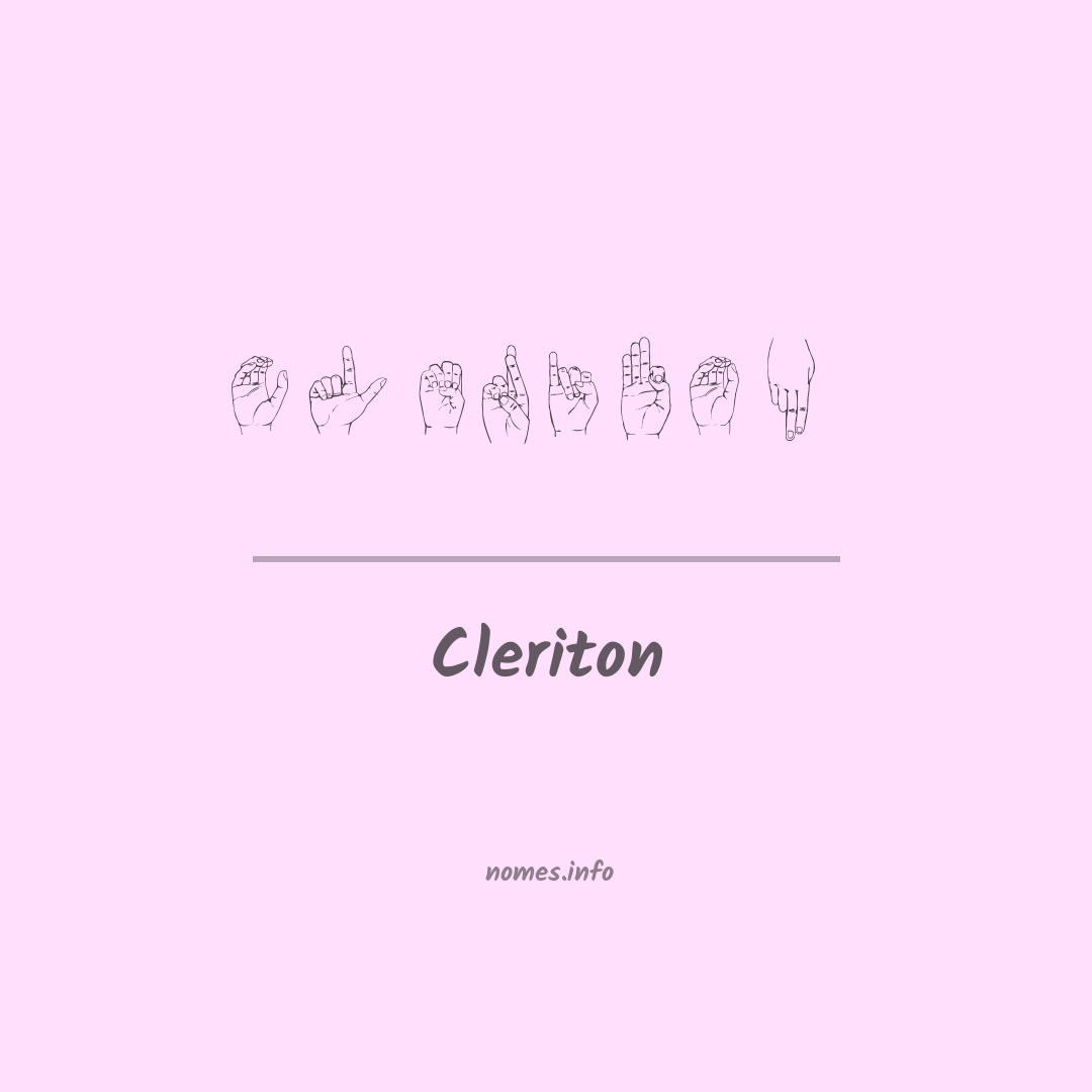 Cleriton em Libras