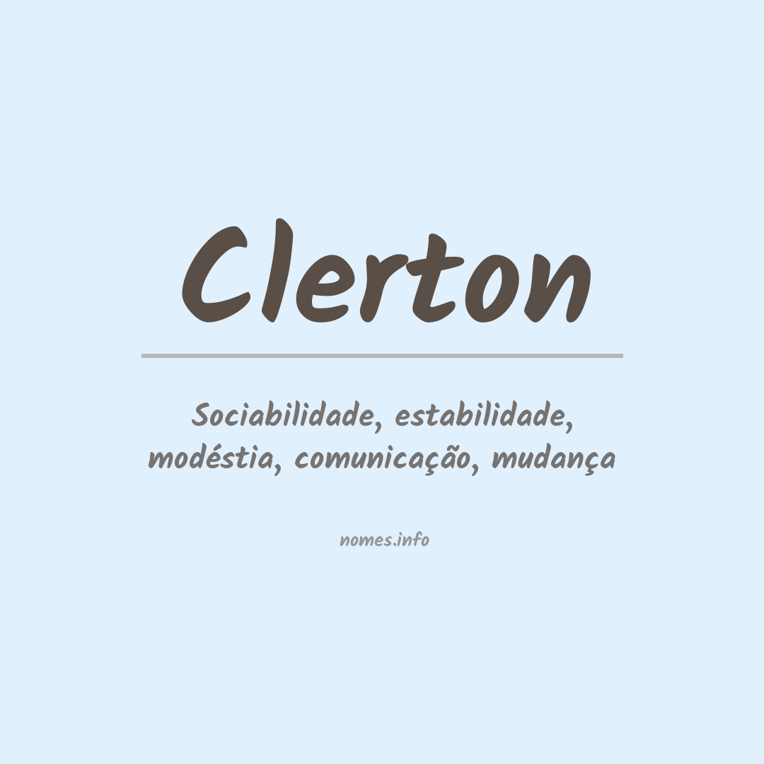 Significado do nome Clerton