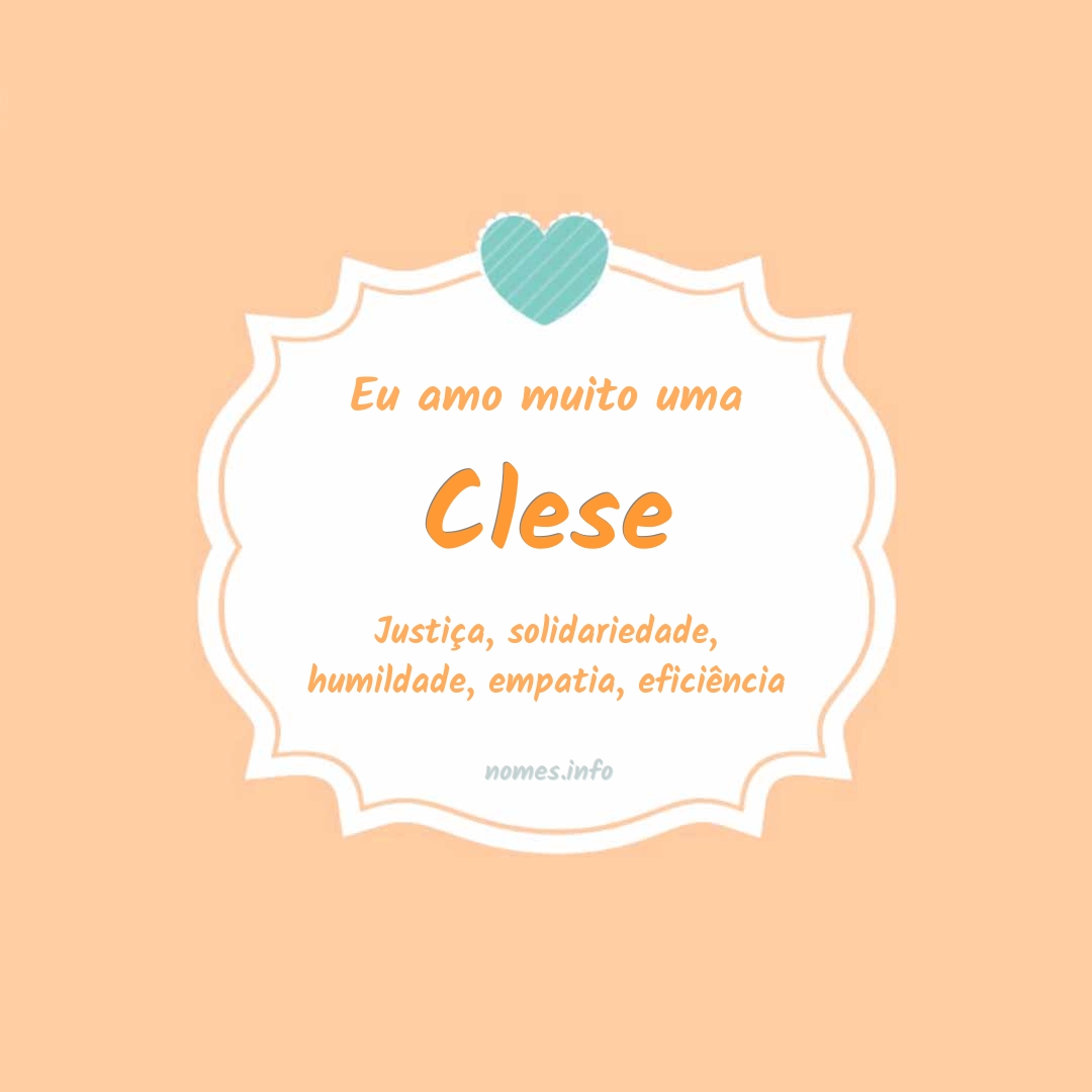 Eu amo muito Clese