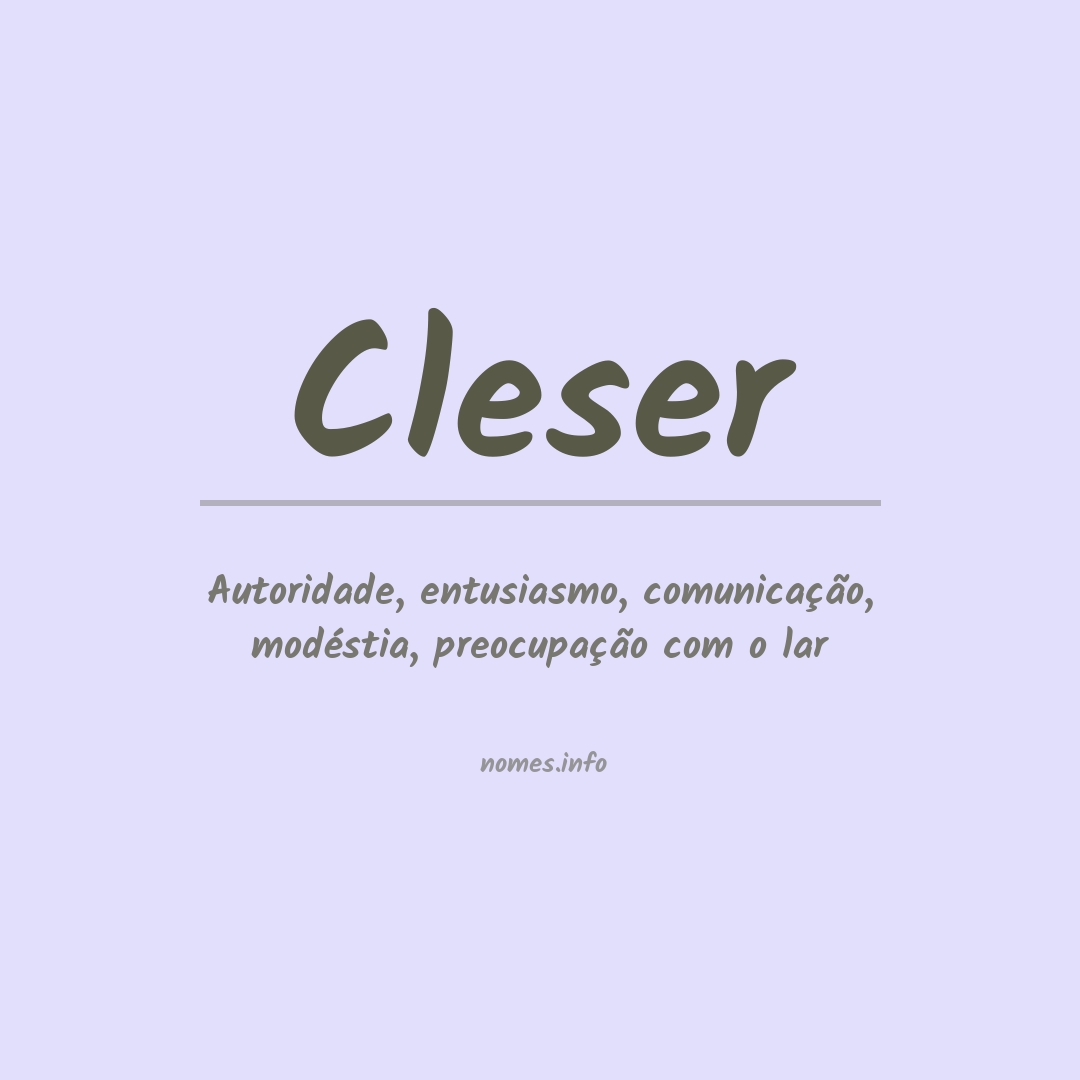 Significado do nome Cleser