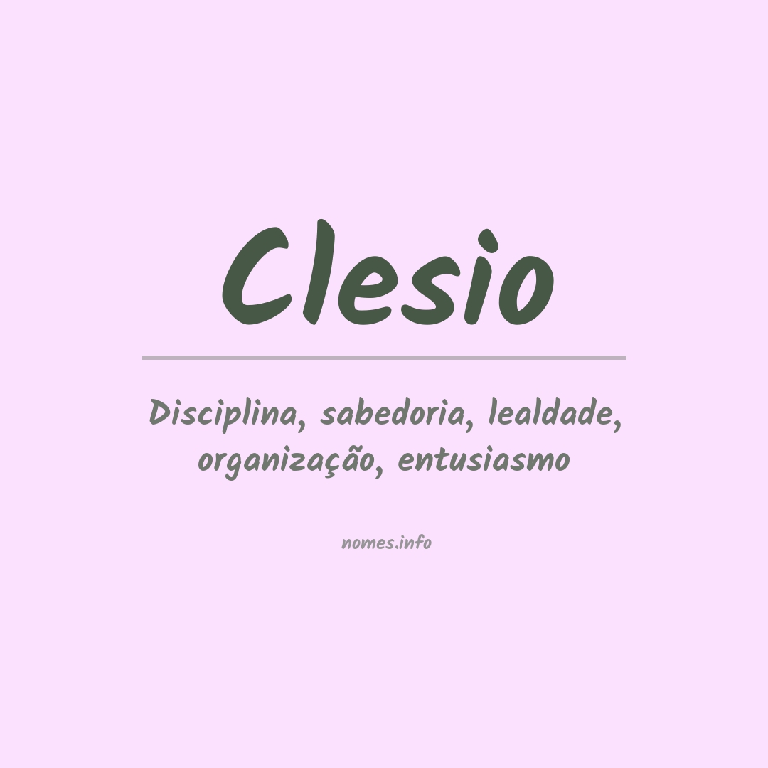 Significado do nome Clesio