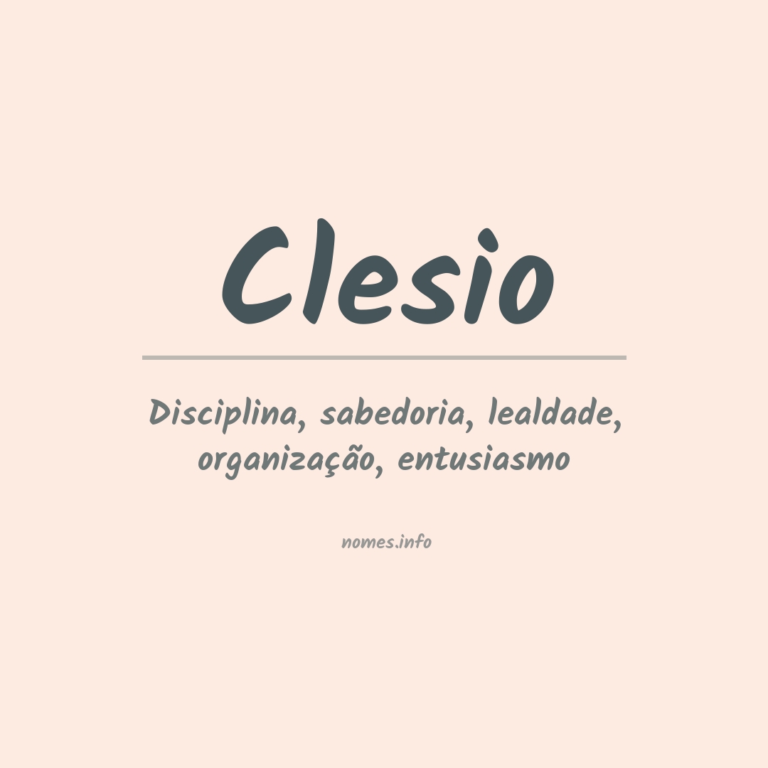 Significado do nome Clesio