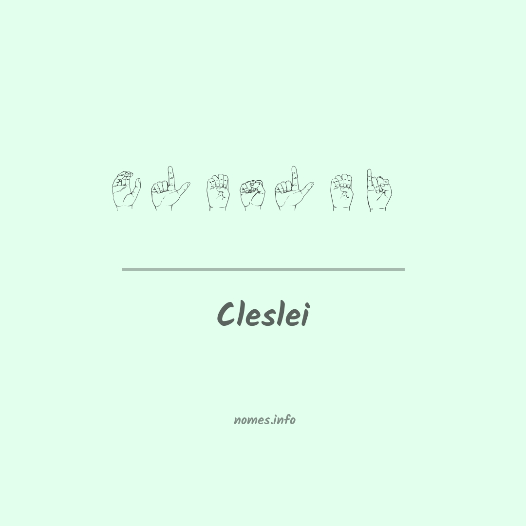 Cleslei em Libras