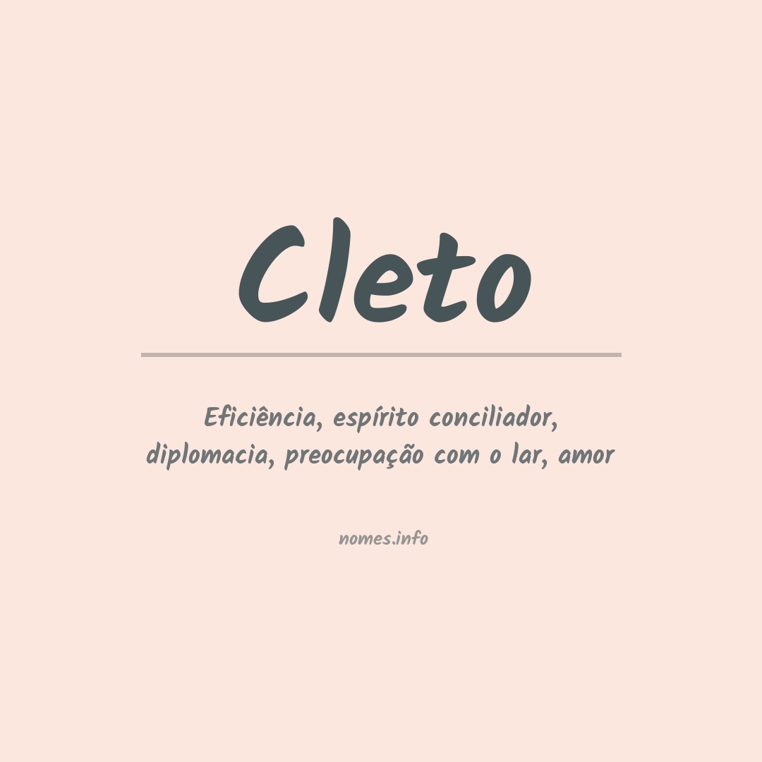 Significado do nome Cleto