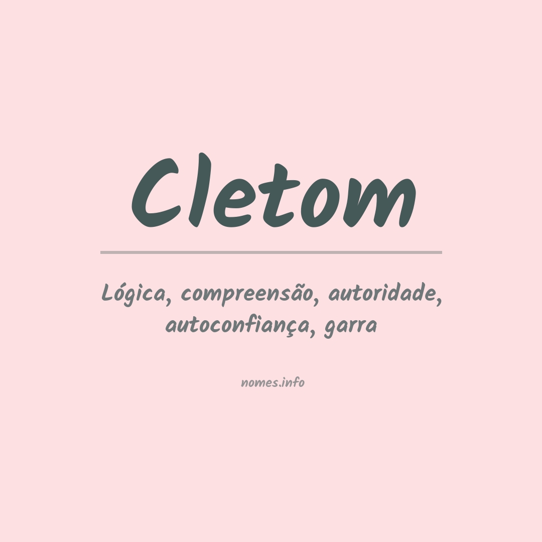 Significado do nome Cletom