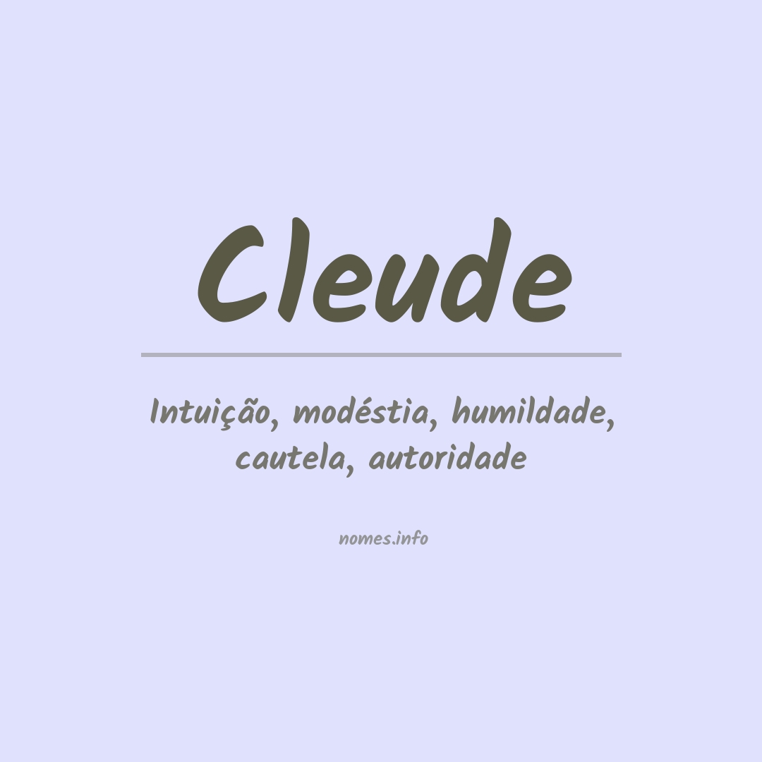 Significado do nome Cleude