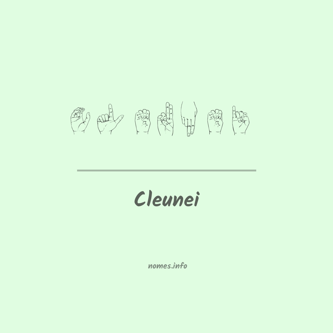 Cleunei em Libras