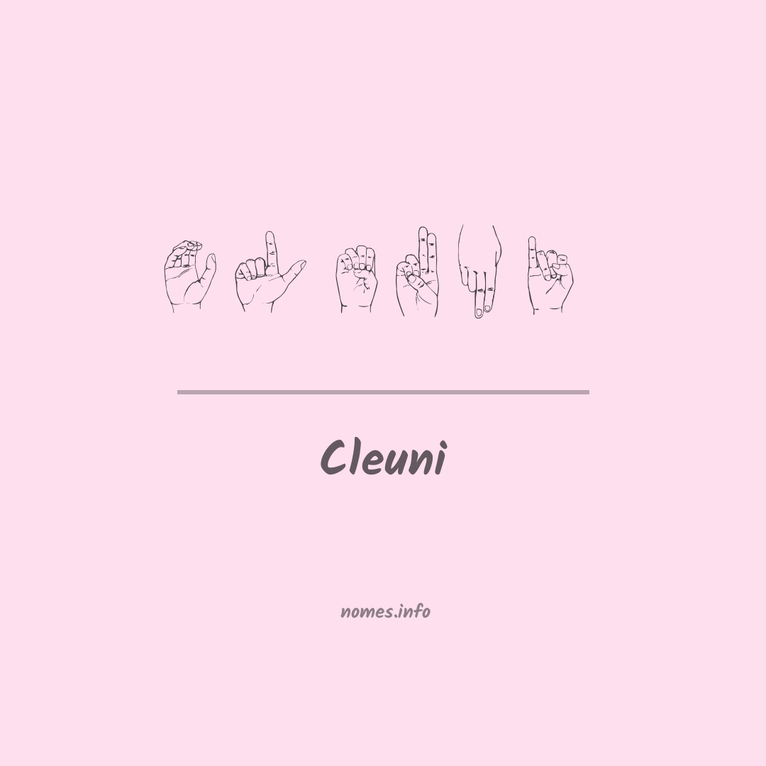 Cleuni em Libras