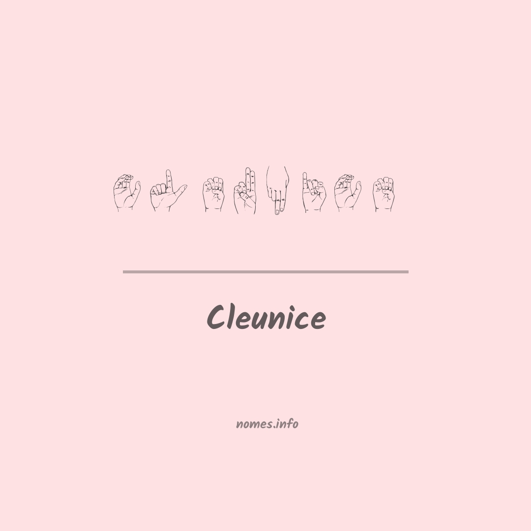 Cleunice em Libras