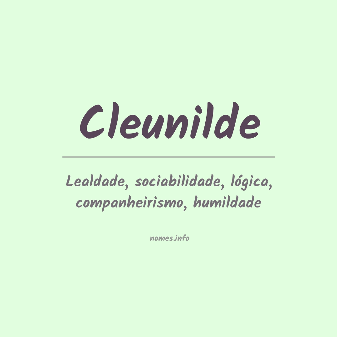 Significado do nome Cleunilde