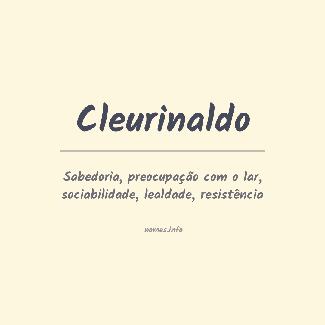Significado do nome Cleurinaldo