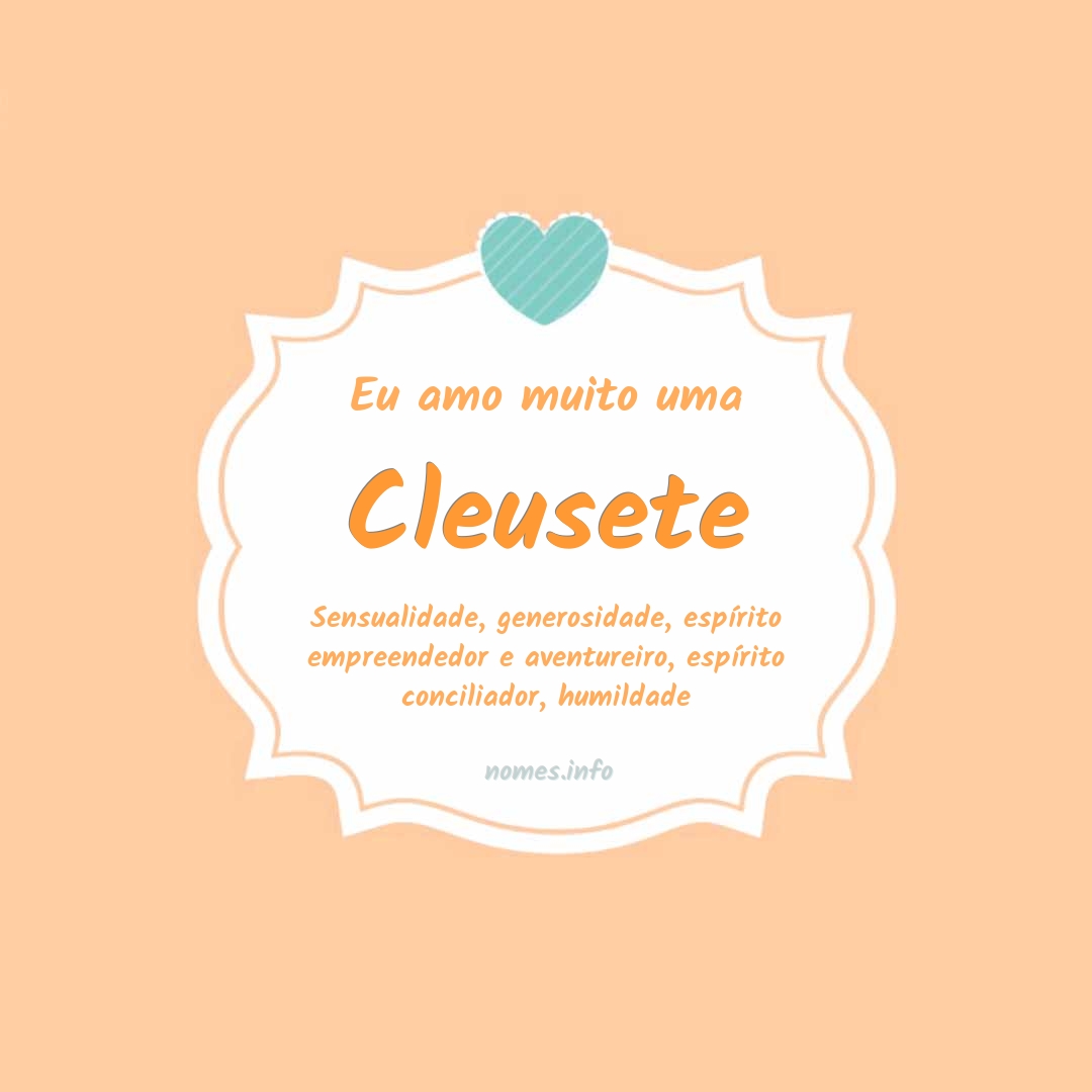 Eu amo muito Cleusete
