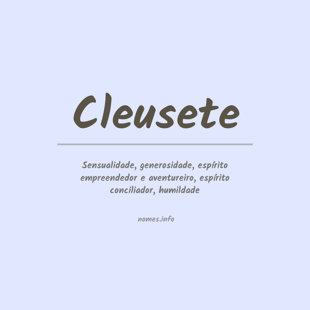 Significado do nome Cleusete