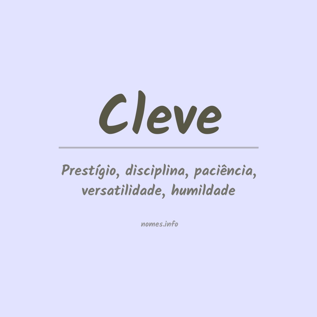 Significado do nome Cleve
