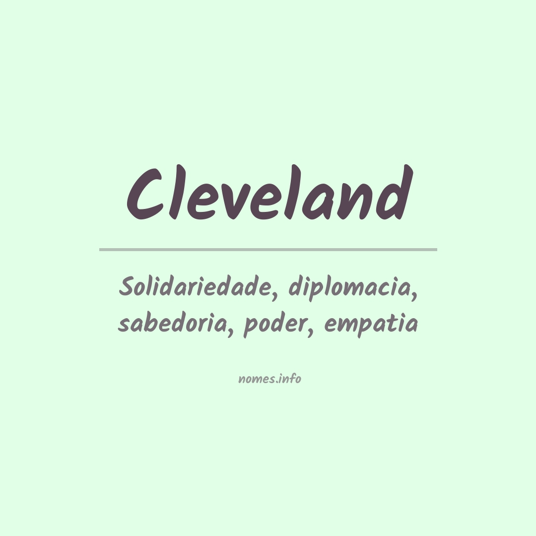 Significado do nome Cleveland
