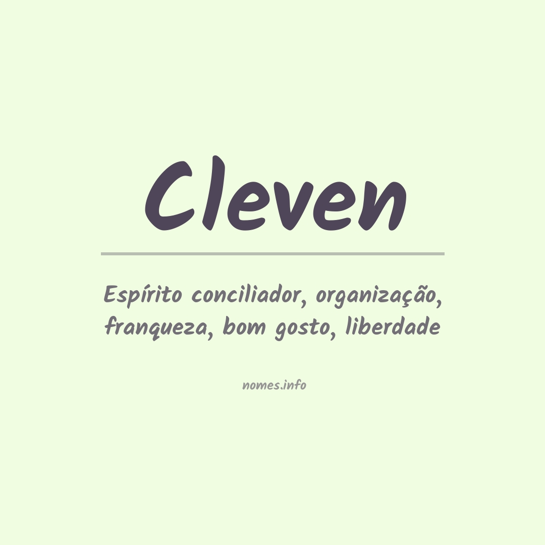 Significado do nome Cleven