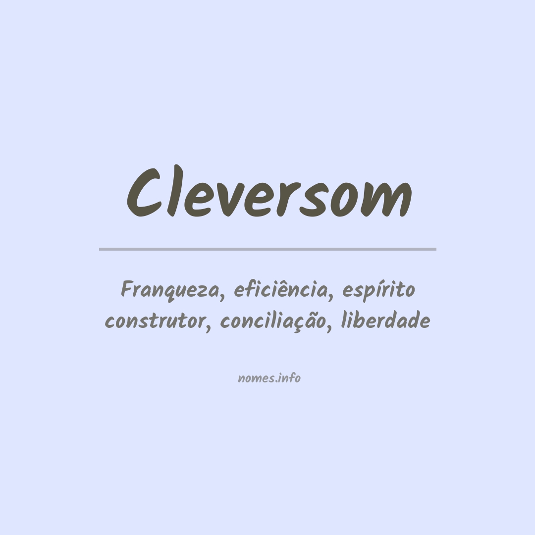 Significado do nome Cleversom