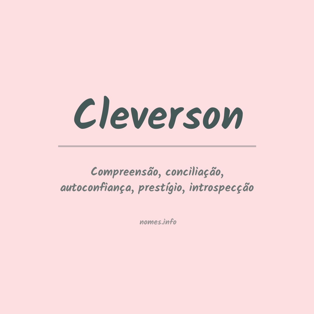 Significado do nome Cleverson