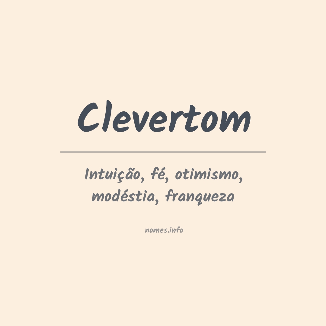 Significado do nome Clevertom