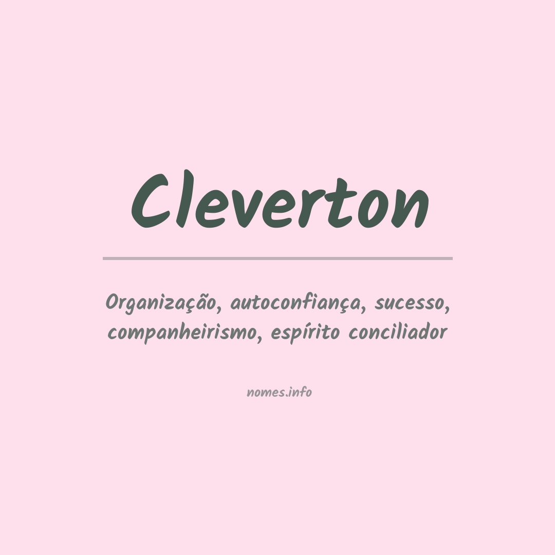 Significado do nome Cleverton