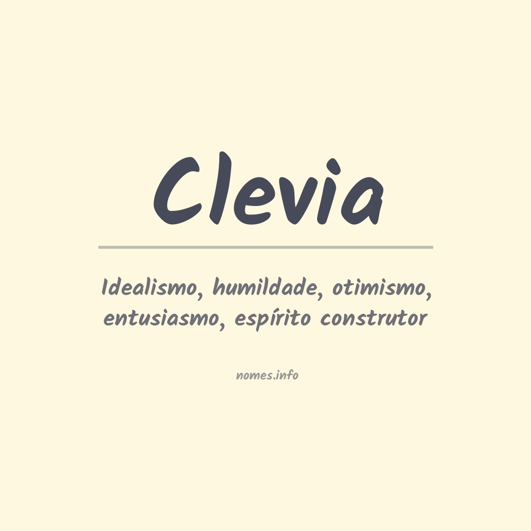 Significado do nome Clevia