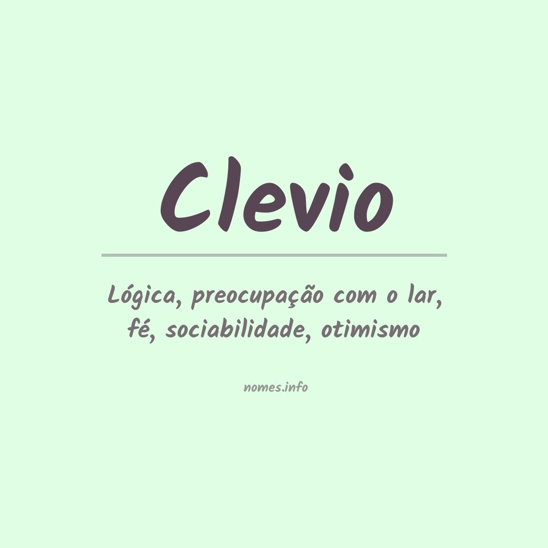 Significado do nome Clevio