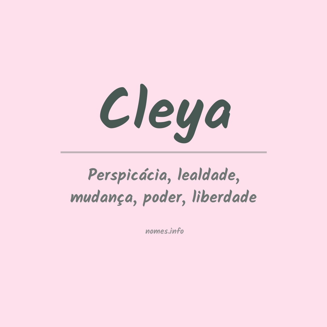 Significado do nome Cleya