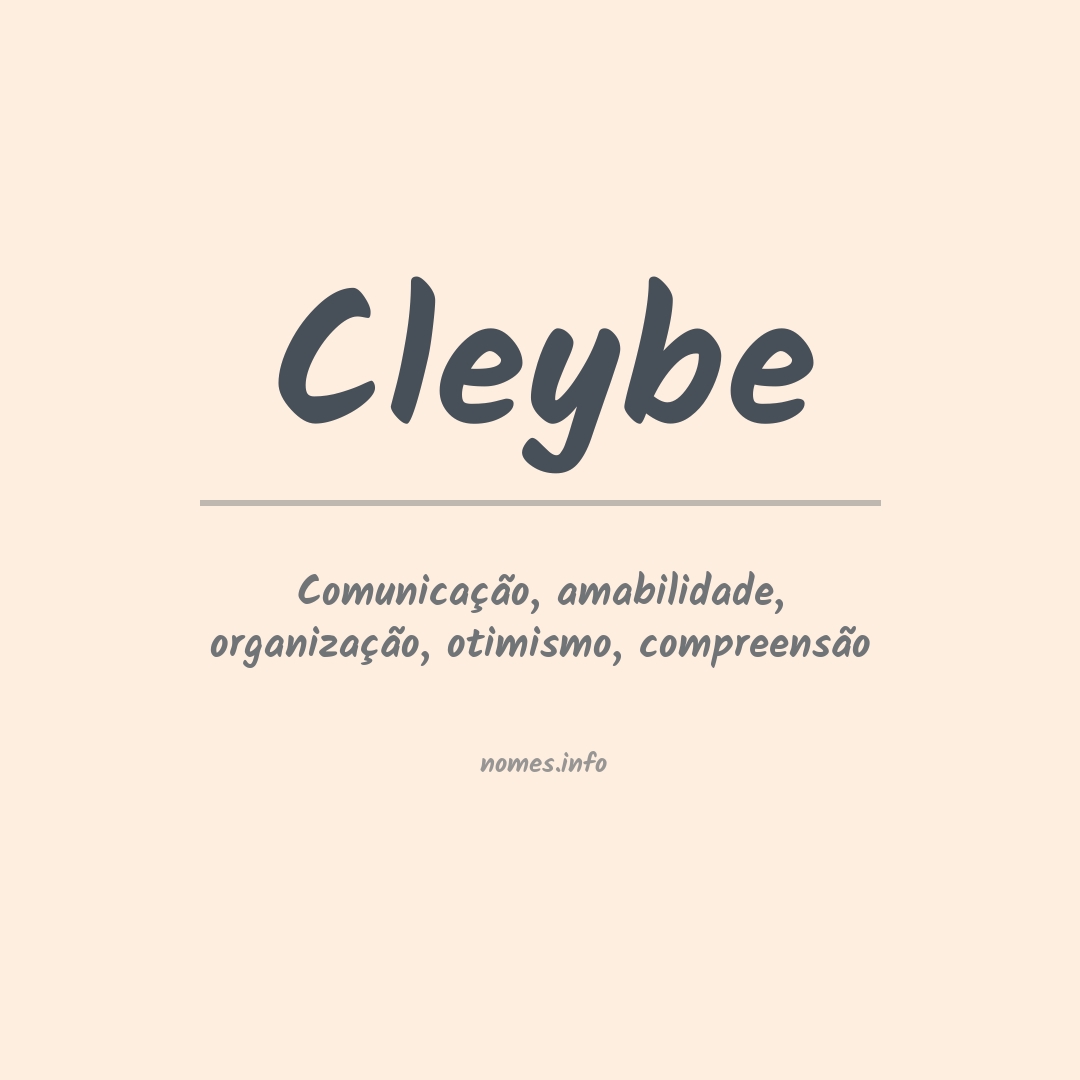 Significado do nome Cleybe