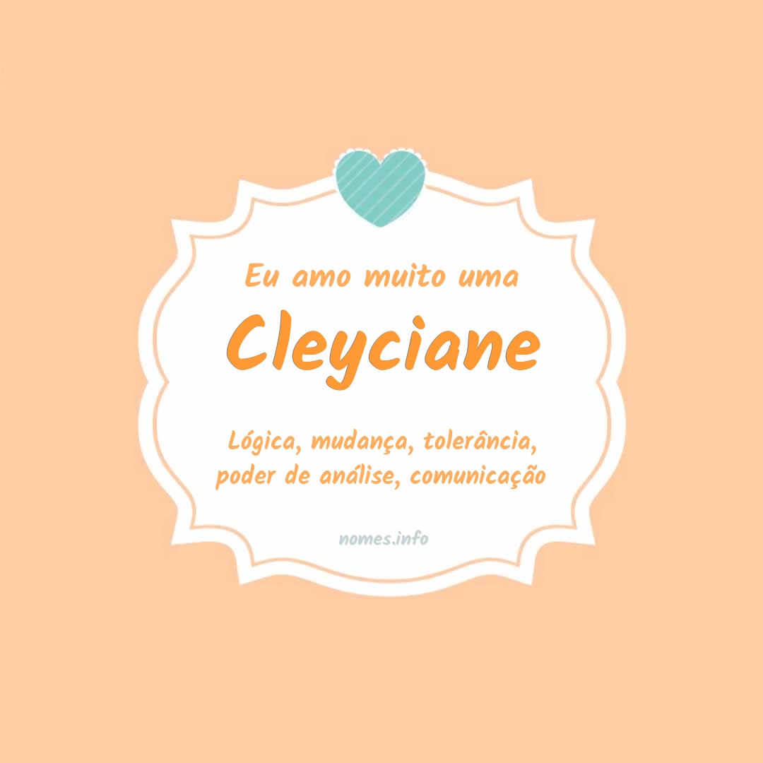 Eu amo muito Cleyciane