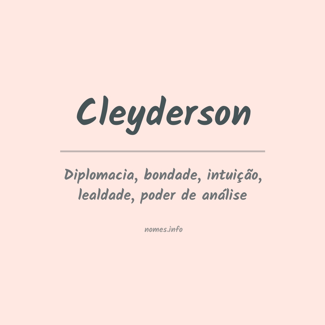Significado do nome Cleyderson