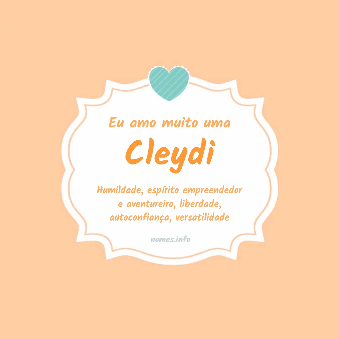 Eu amo muito Cleydi
