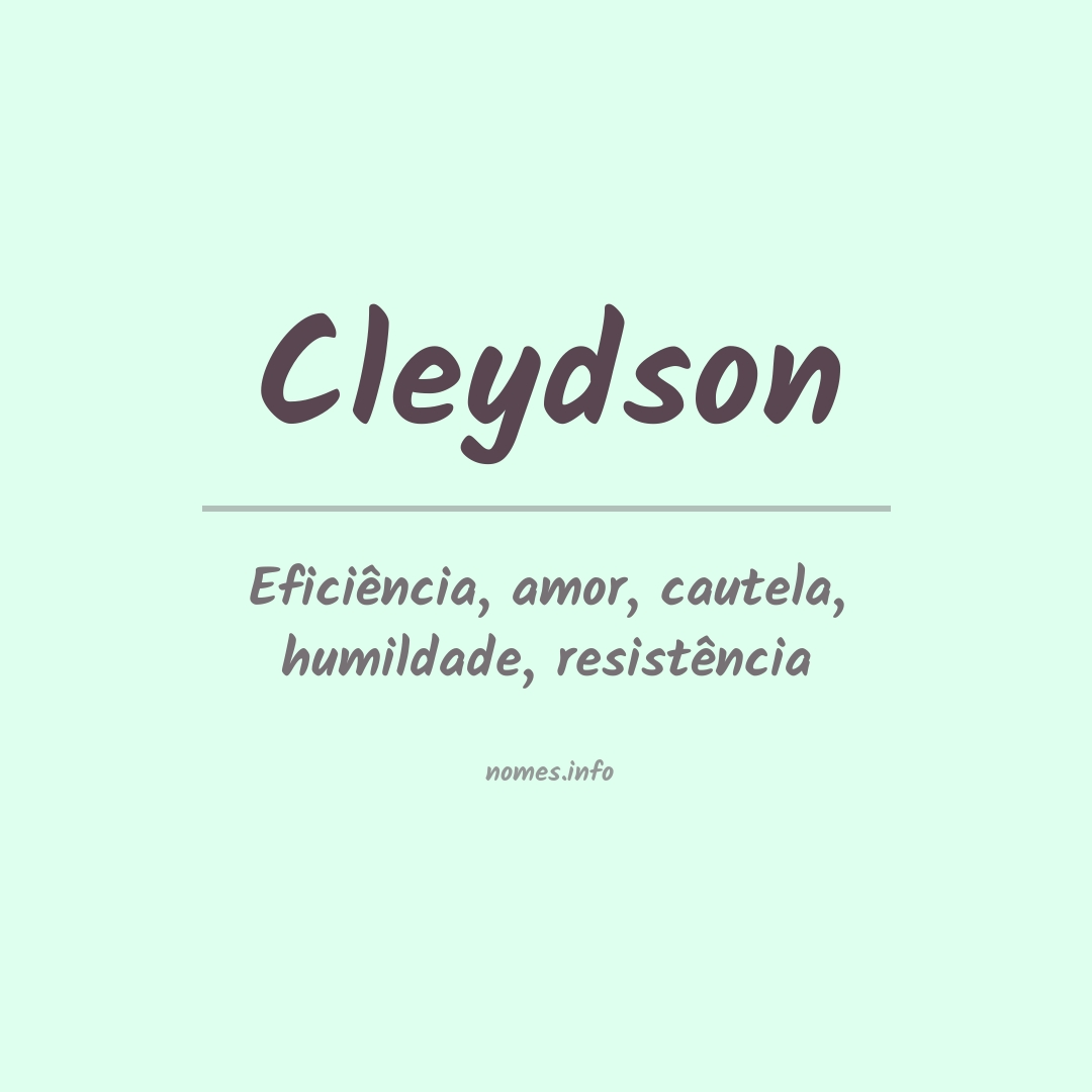 Significado do nome Cleydson