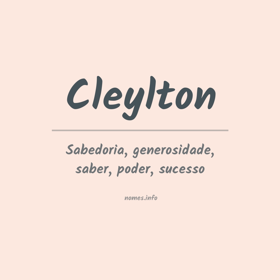 Significado do nome Cleylton