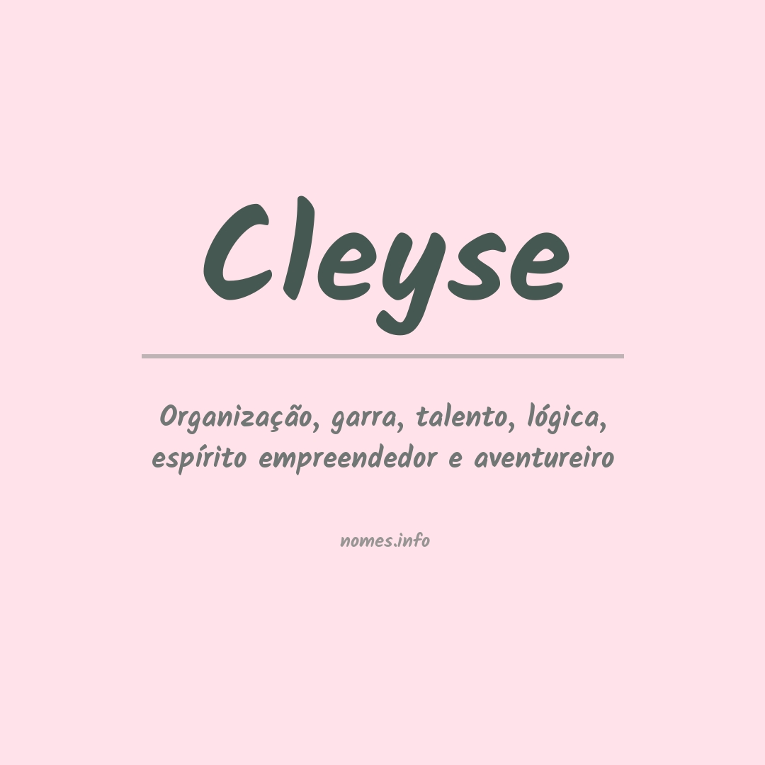 Significado do nome Cleyse