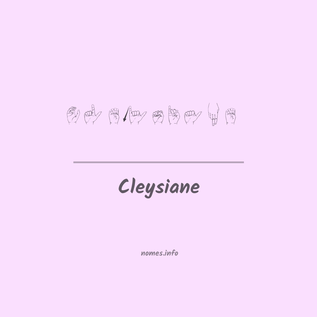 Cleysiane em Libras