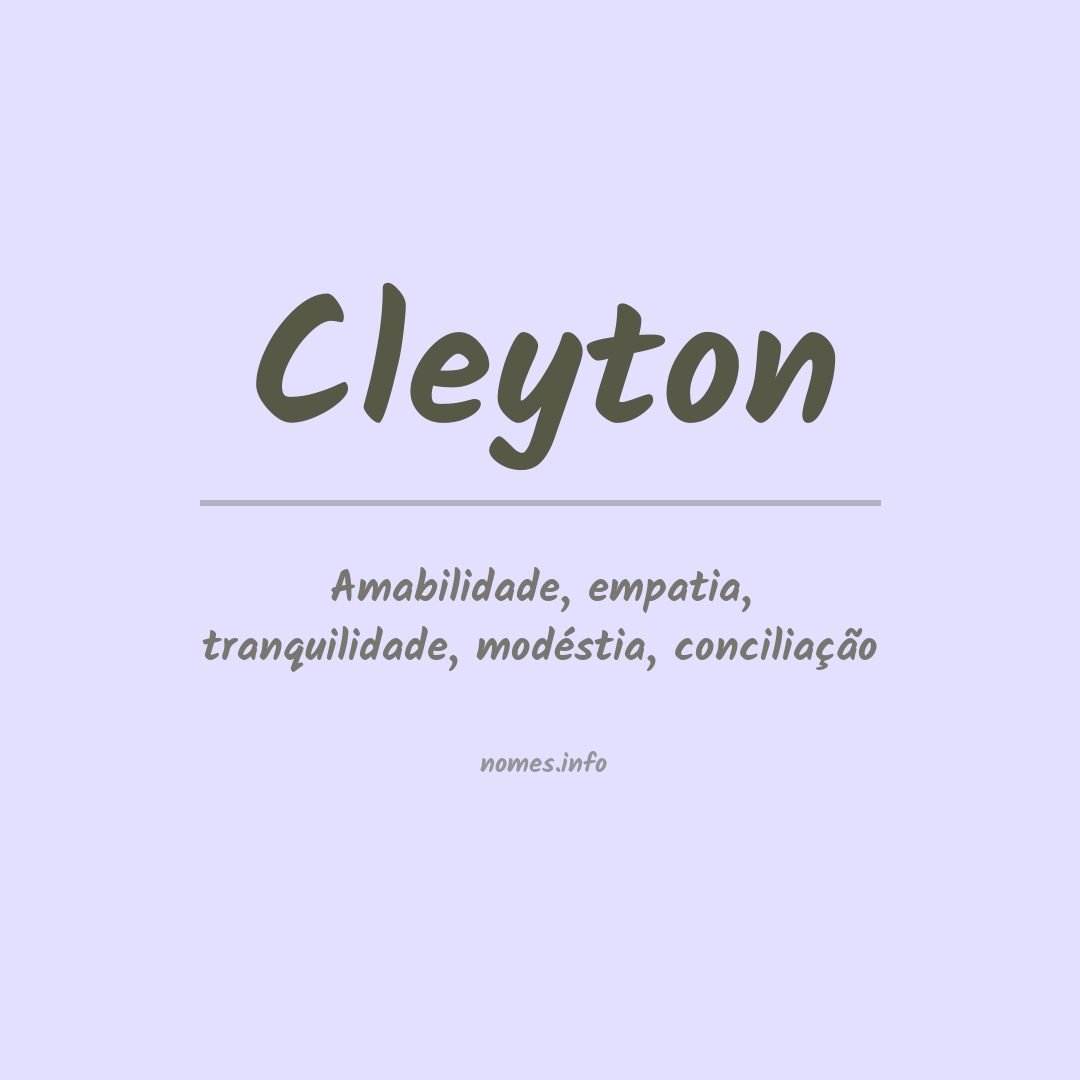 Significado do nome Cleyton