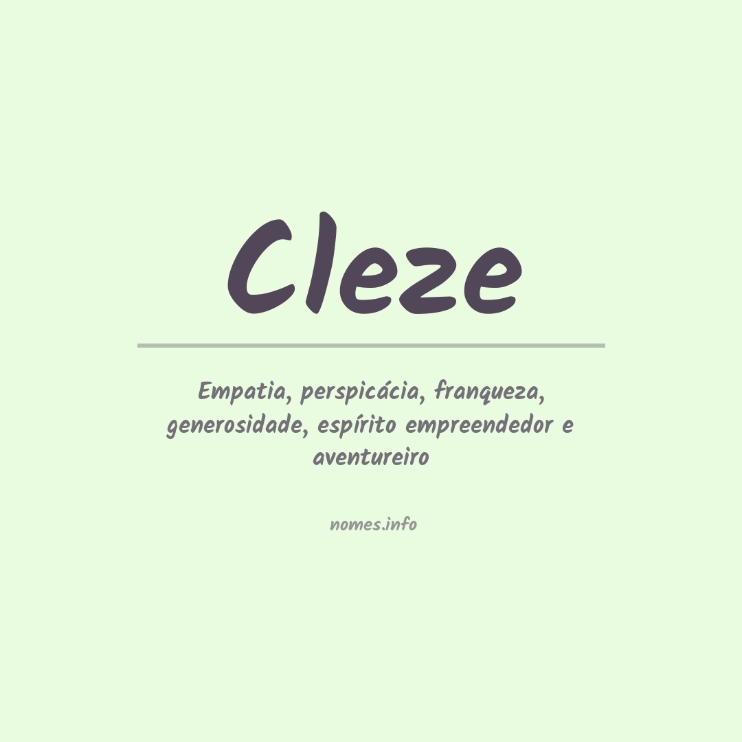 Significado do nome Cleze