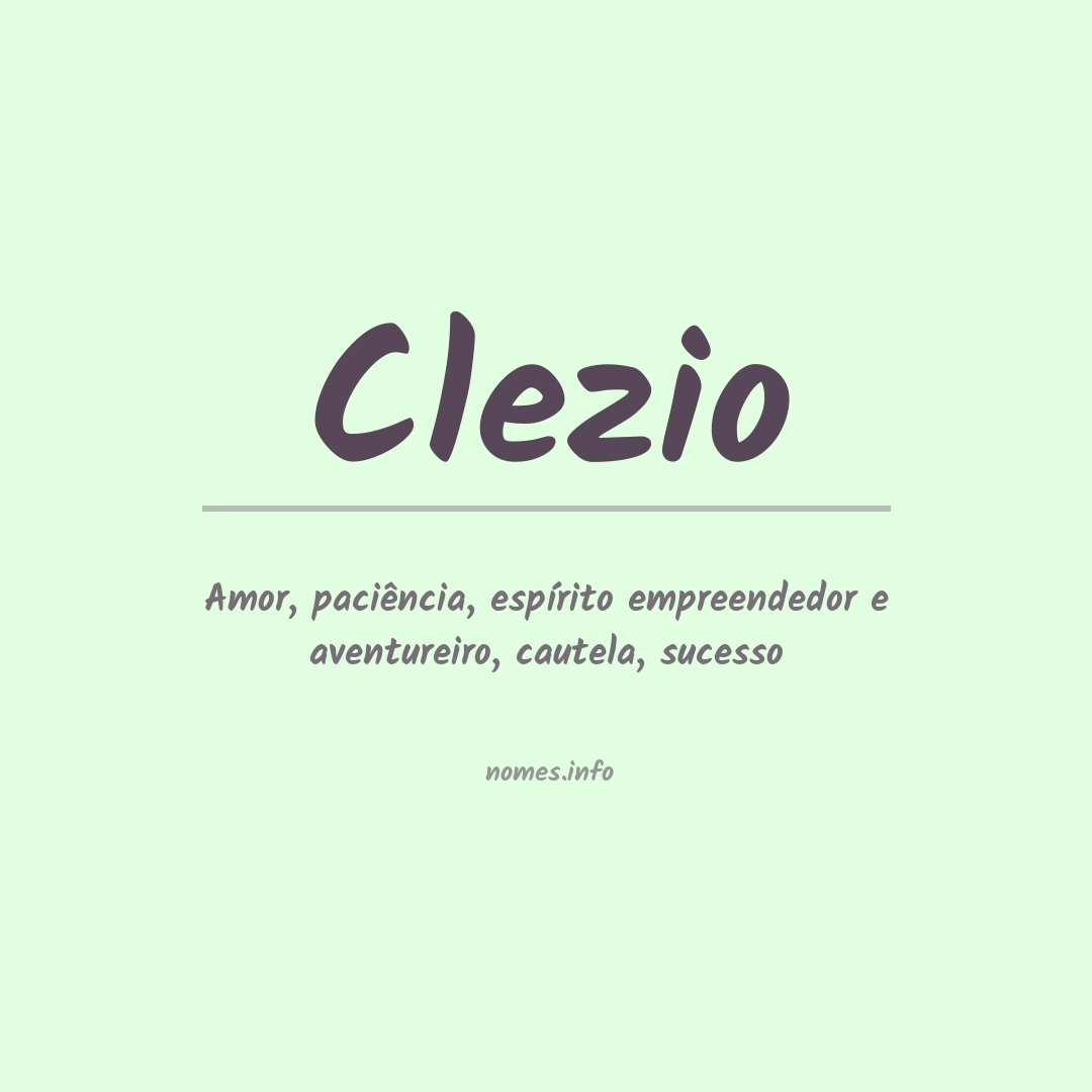 Significado do nome Clezio