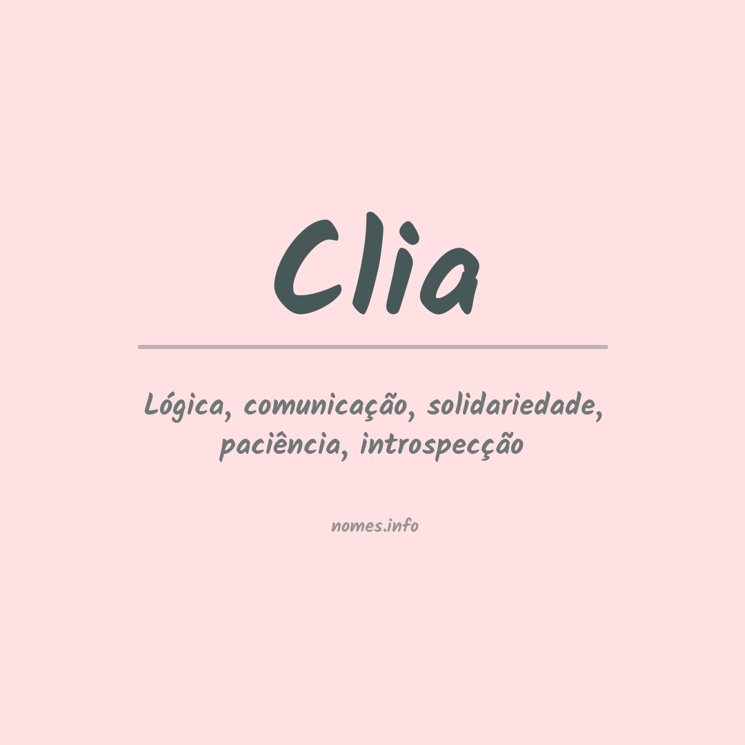 Significado do nome Clia