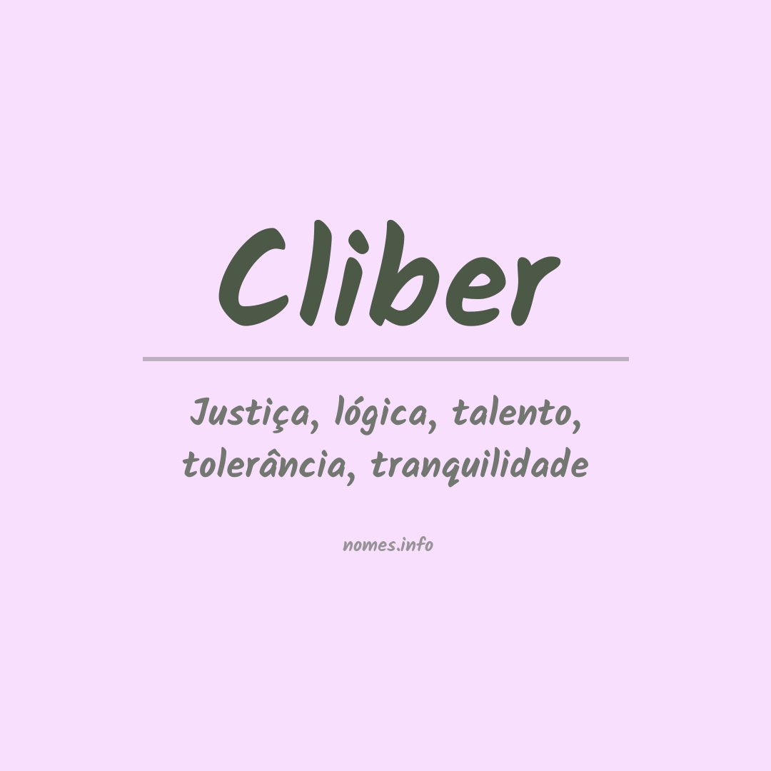 Significado do nome Cliber
