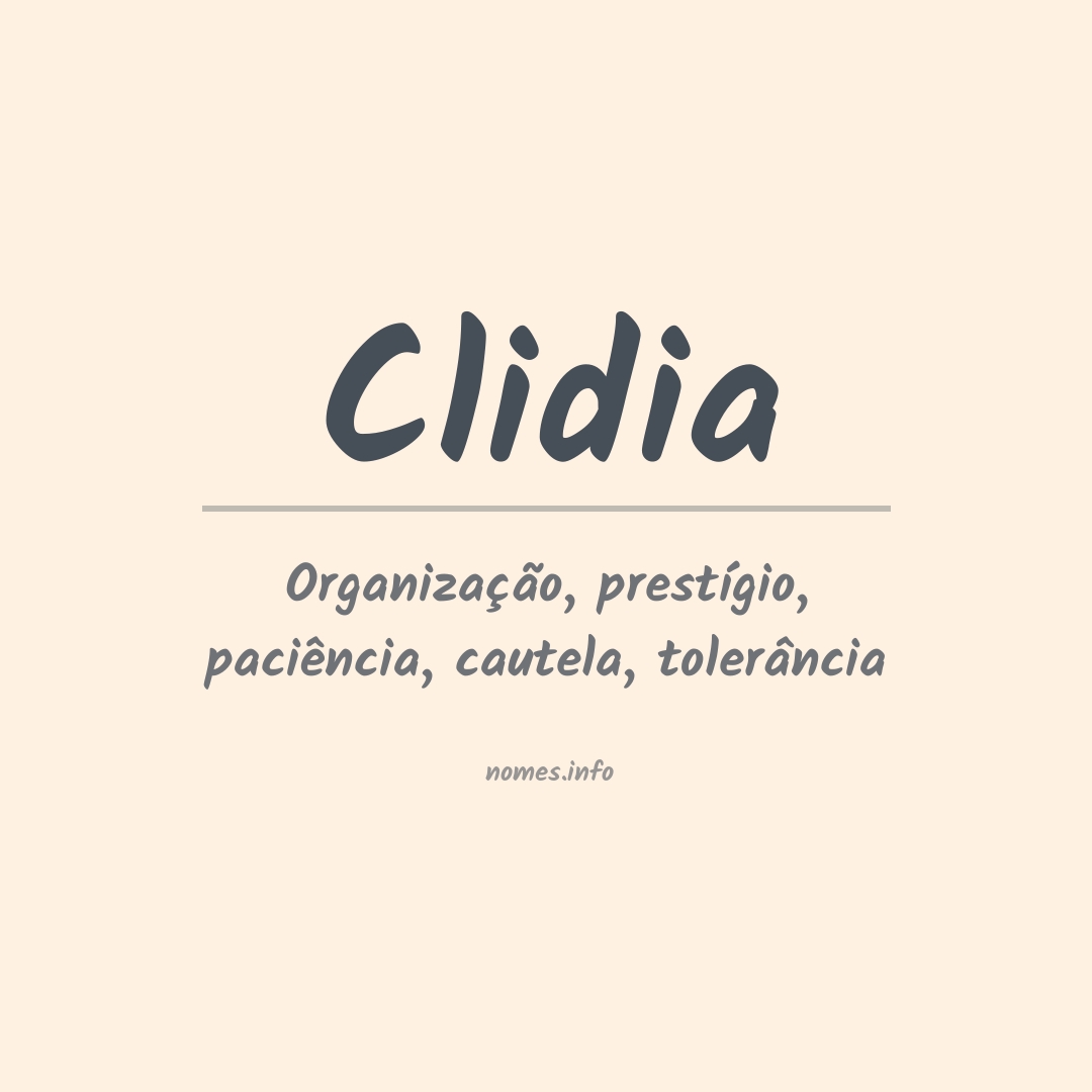 Significado do nome Clidia