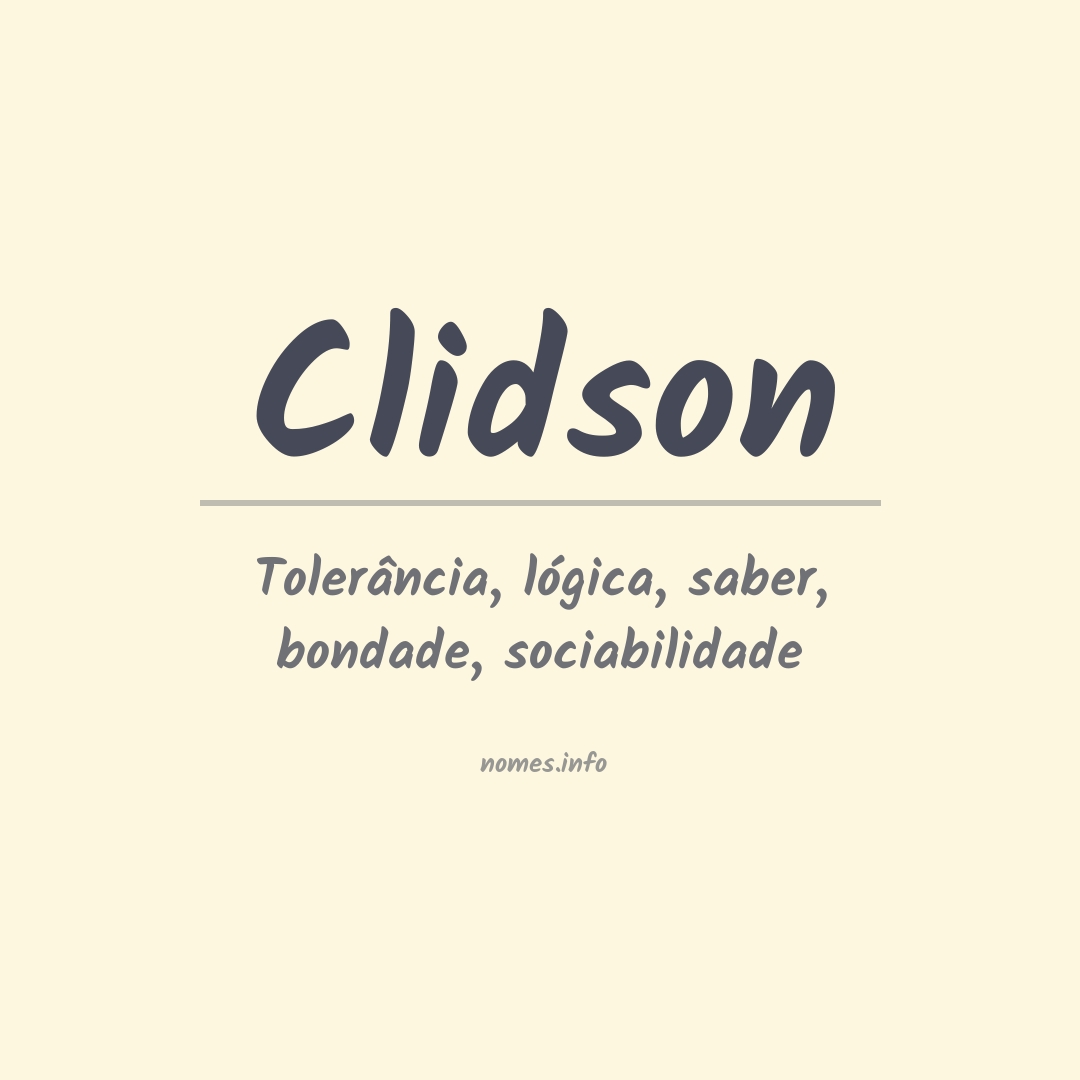 Significado do nome Clidson