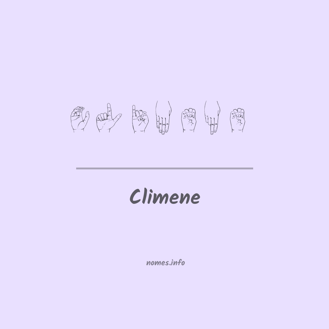 Climene em Libras Climene em Libras
