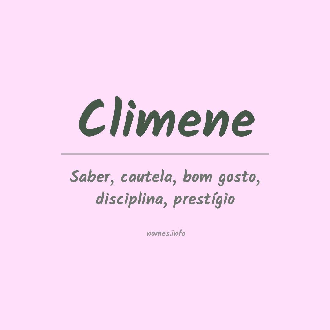 Significado do nome Climene Significado do nome Climene