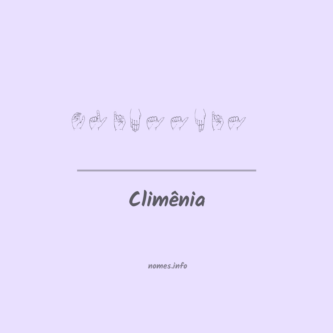 Climênia em Libras